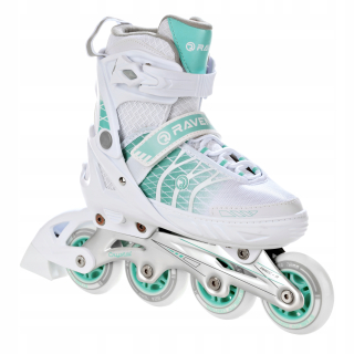 Nastaviteľné korčule RAVEN Crystal White/Mint 38-42